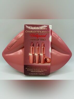 Charlotte Tilbury Charlotte's Iconic Hollywood Mini Lip Trio 3 Lipstick Set